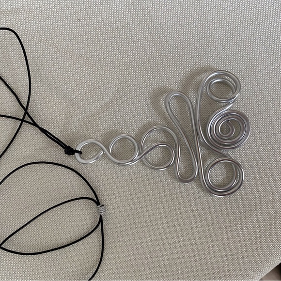 Silver Triangle Shaped Necklace - Picture 4 of 4